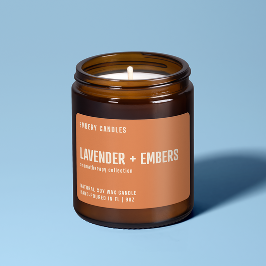 Lavender + Embers | Soy Wax Scented Candle