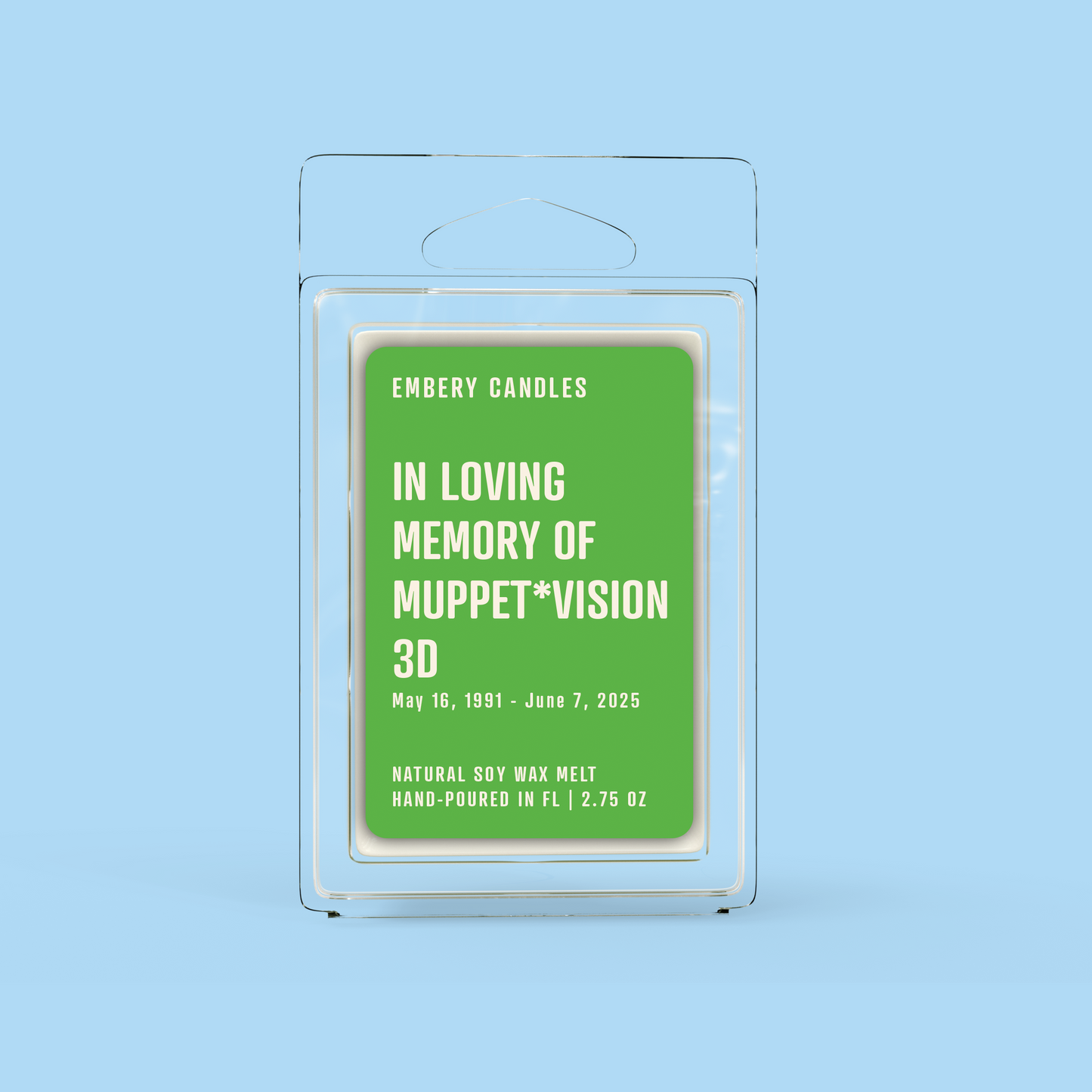 In Loving Memory of Muppet*Vision 3D | Soy Wax Scented Candle