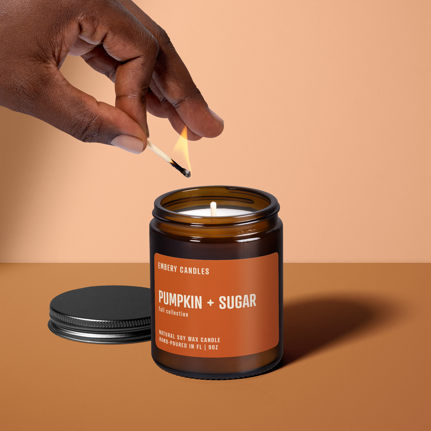 Pumpkin + Sugar | Soy Wax Scented Candle
