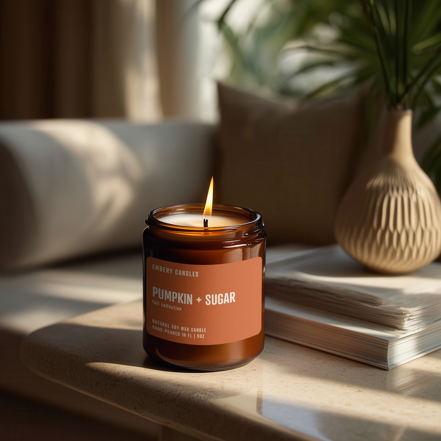 Pumpkin + Sugar | Soy Wax Scented Candle