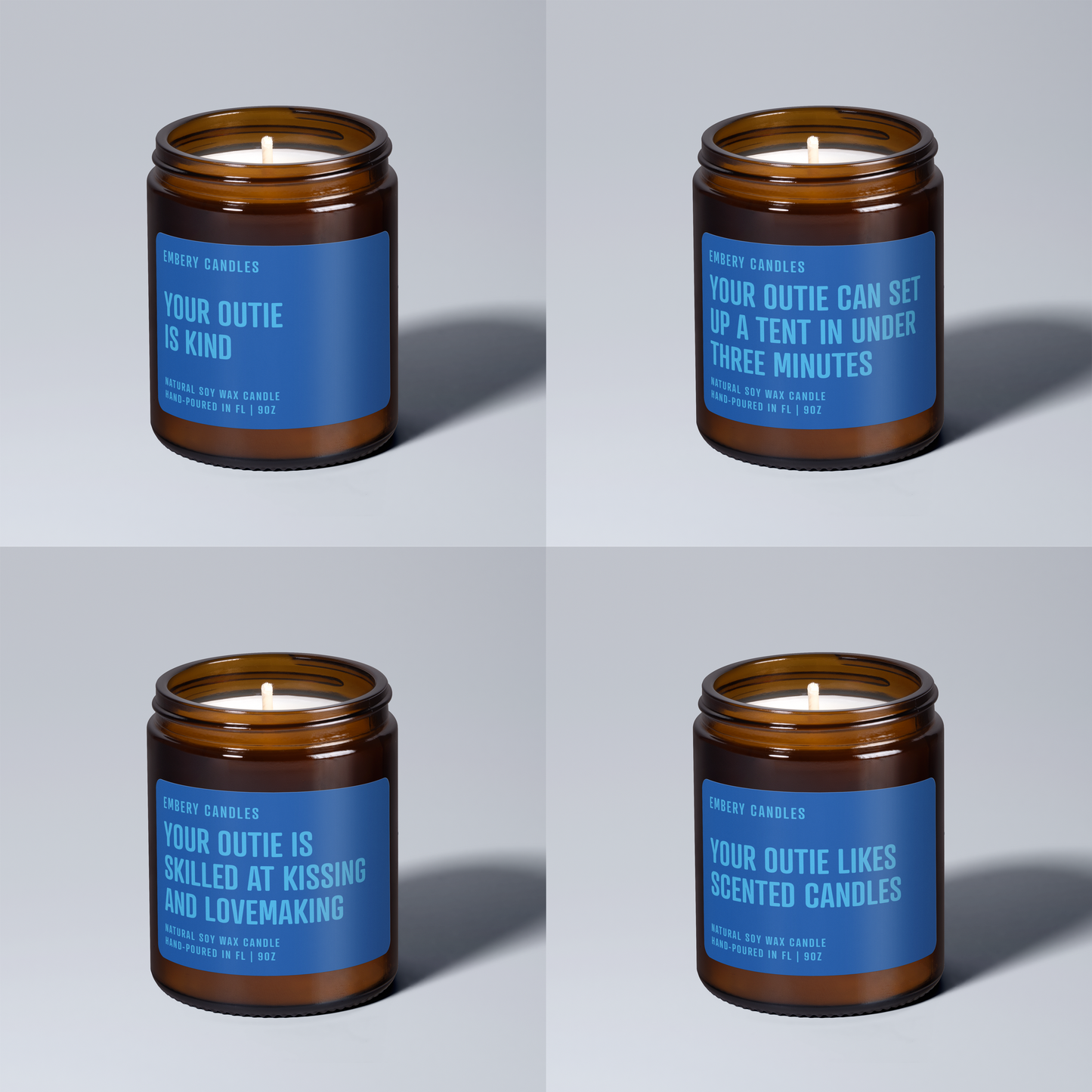 Custom Outie Wellness Fact | Soy Wax Scented Candle