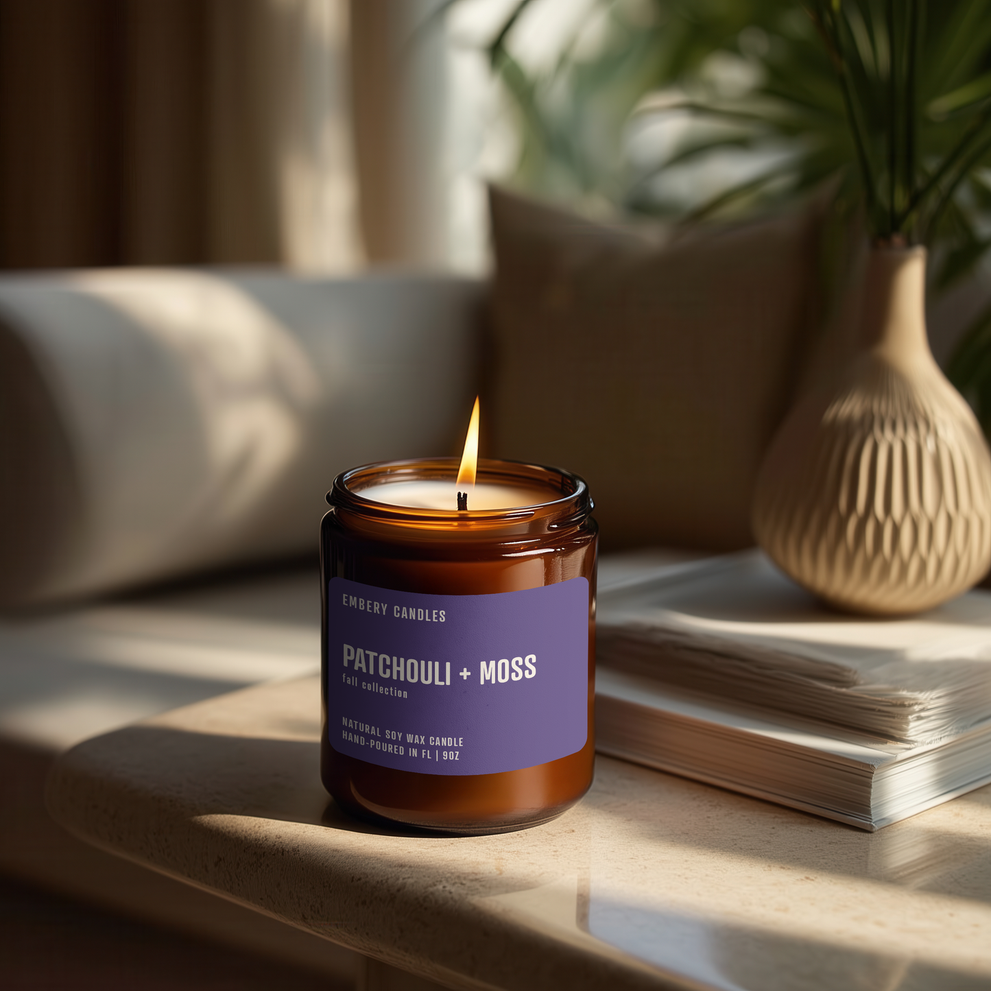 Patchouli + Moss | Soy Wax Scented Candle
