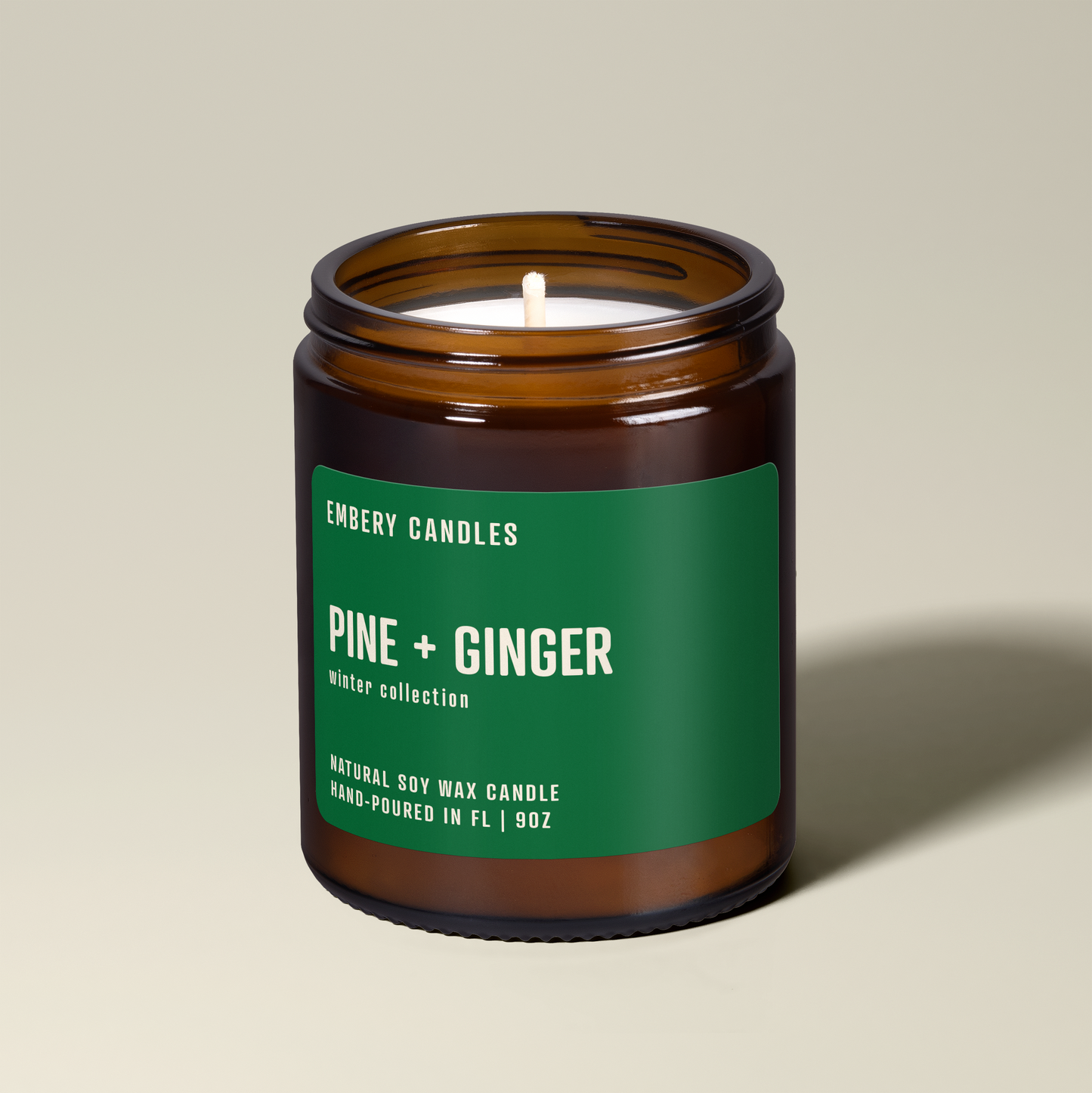 Pine + Ginger | Soy Wax Scented Candle