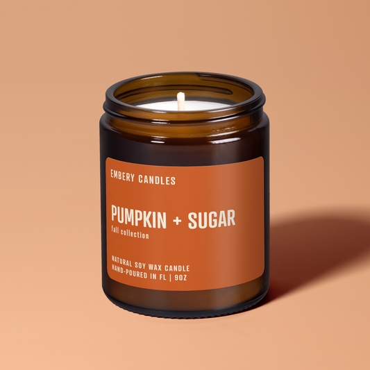 Pumpkin + Sugar | Soy Wax Scented Candle